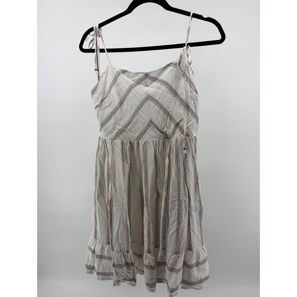 In Loom Spaghetti Strap Dress, Bohemian Print, Linen Blend, Women's Size Medium
